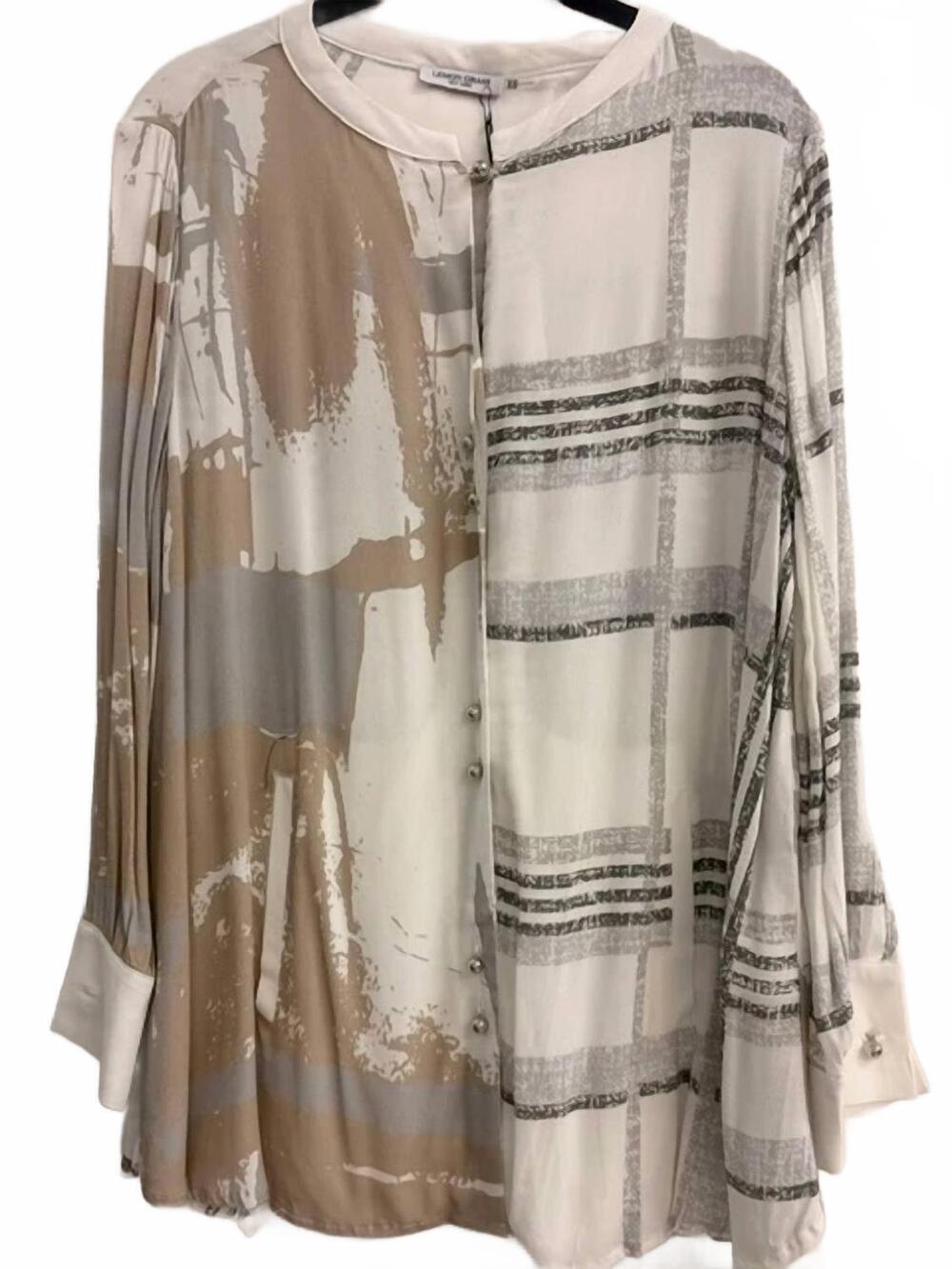 NEW LYSSE women's lemon gras top in white/blush